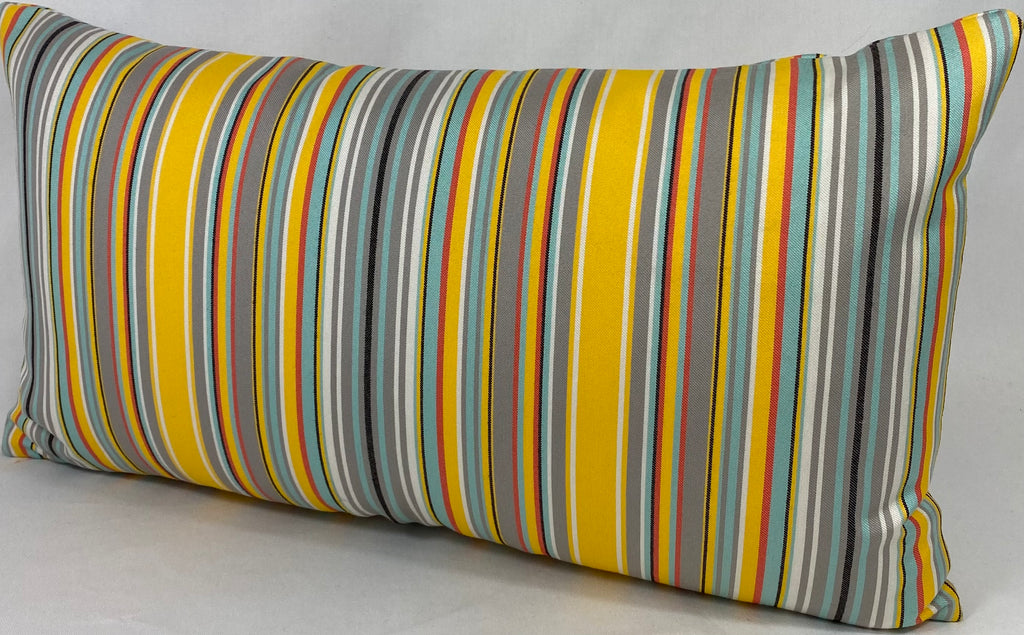 Luxury Outdoor Lumbar Pillow – 22" × 12" – Summer Party
