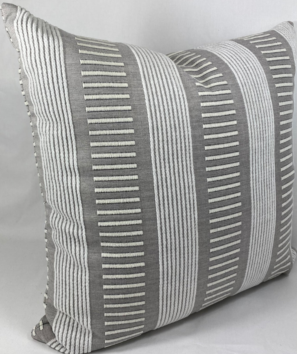 Luxury Outdoor Pillow – 22" × 22" – Sideline Ash