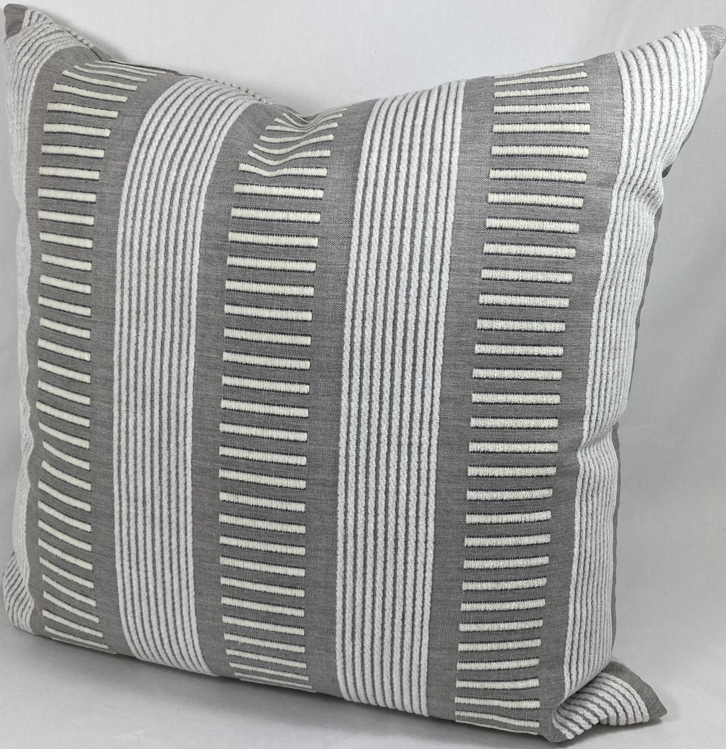 Luxury Outdoor Pillow – 22" × 22" – Sideline Ash