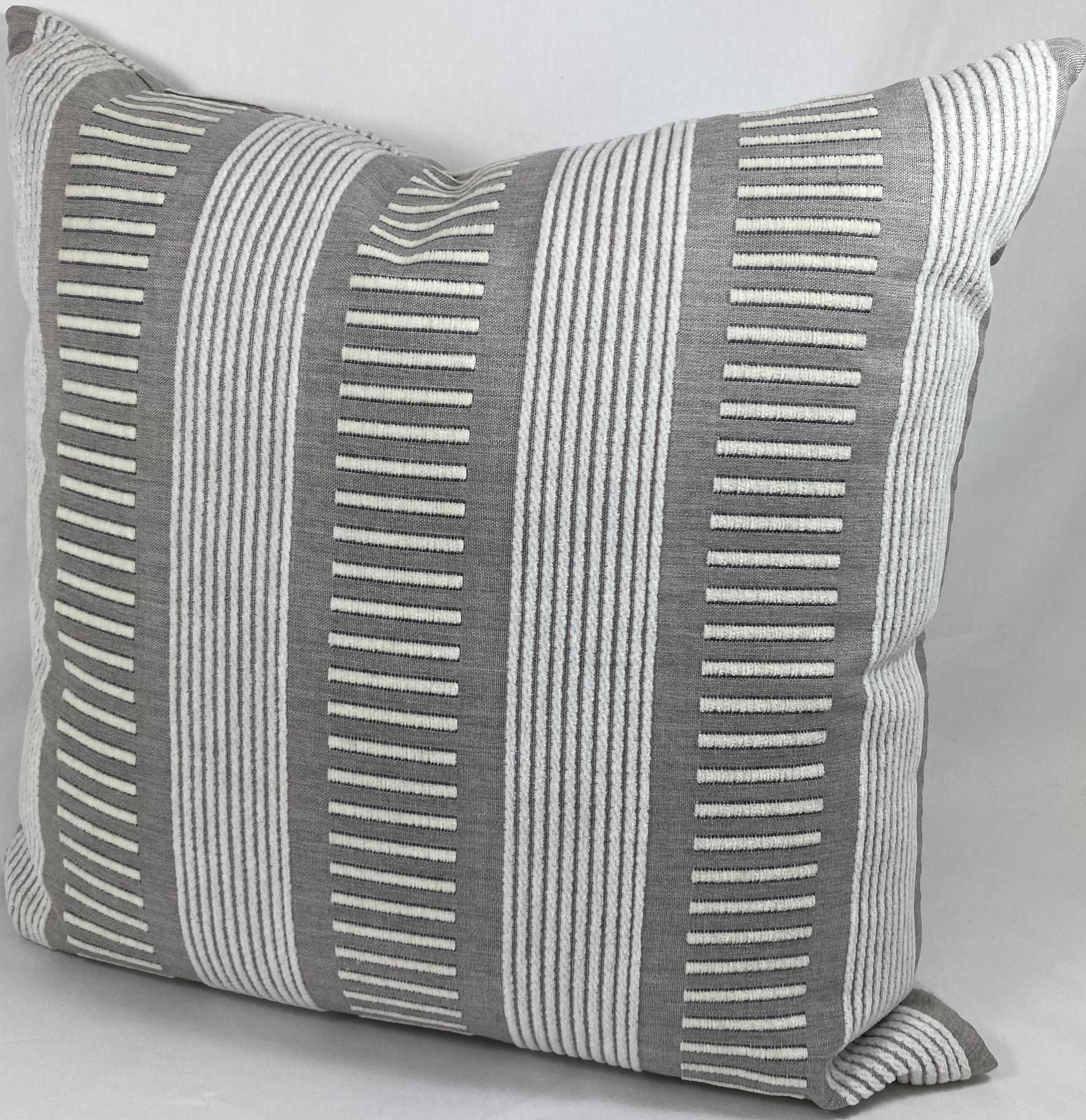 Luxury Outdoor Pillow – 22" × 22" – Sideline Ash