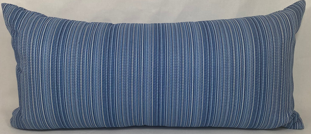 Luxury Outdoor Lumbar Pillow – 22" × 12" – Jinga Blue