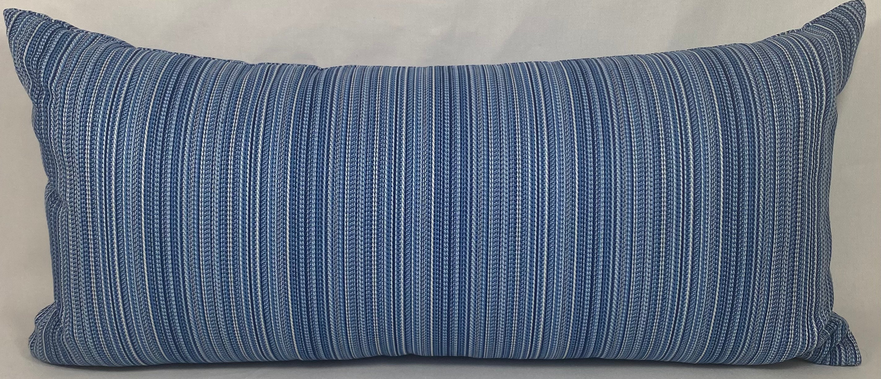 Luxury Outdoor Lumbar Pillow – 22" × 12" – Jinga Blue