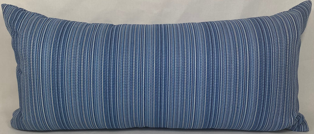 Luxury Outdoor Lumbar Pillow – 22" × 12" – Jinga Blue