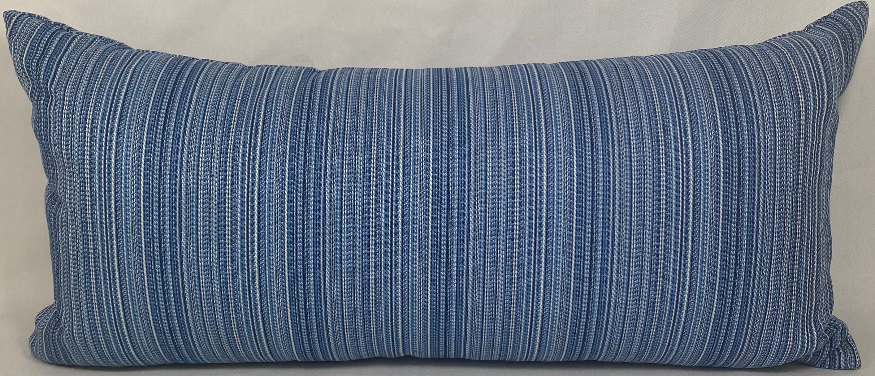 Luxury Outdoor Lumbar Pillow – 22" × 12" – Jinga Blue