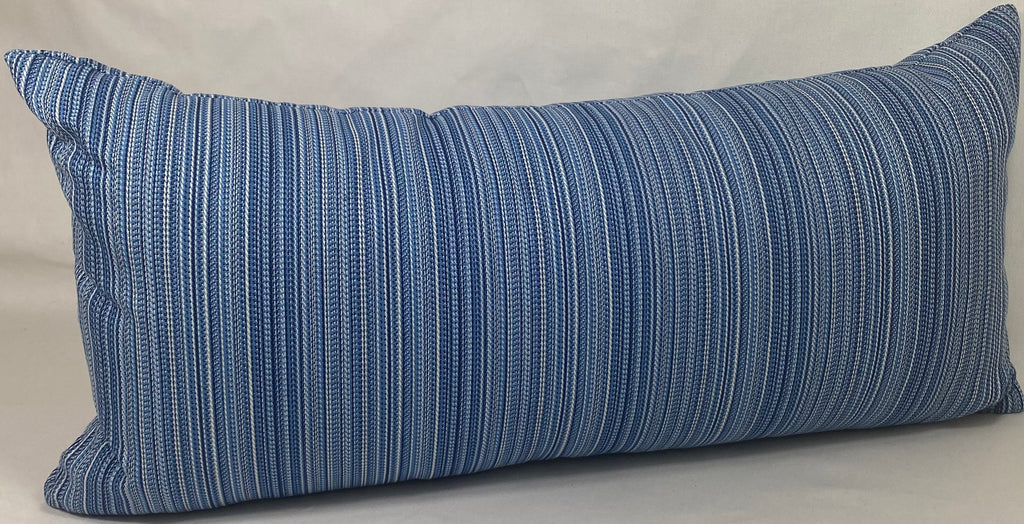 Luxury Outdoor Lumbar Pillow – 22" × 12" – Jinga Blue