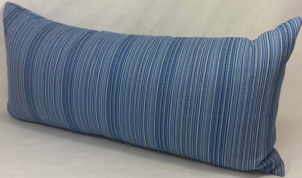 Luxury Outdoor Lumbar Pillow – 22" × 12" – Jinga Blue