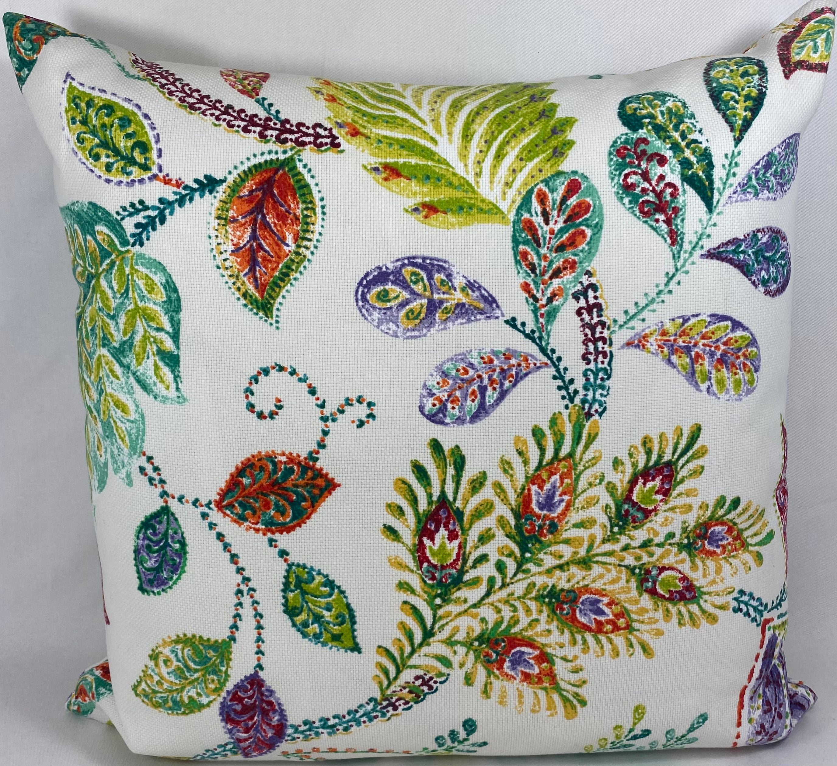 Luxury Outdoor Pillow – 22" × 22" – Autumn Leaves