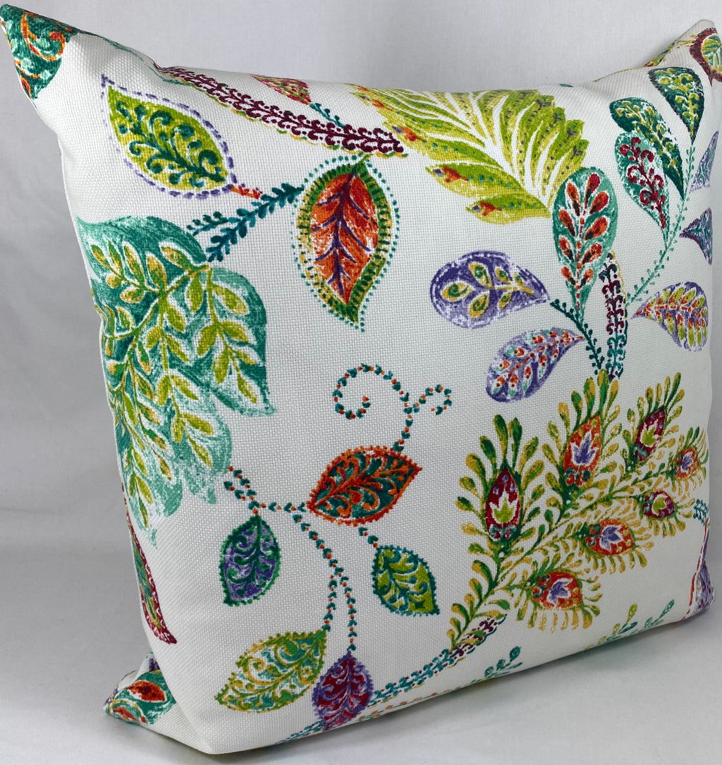 Luxury Outdoor Pillow – 22" × 22" – Autumn Leaves
