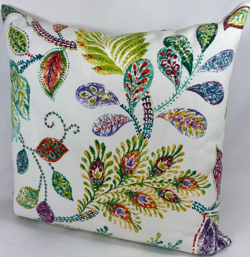 Luxury Outdoor Pillow – 22" × 22" – Autumn Leaves
