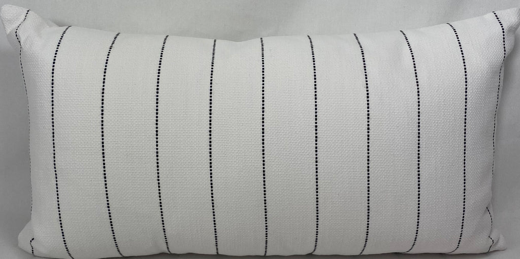 Luxury Outdoor Lumbar Pillow – 22" × 12" – Malibu White