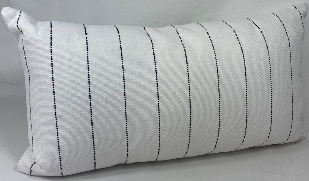 Luxury Outdoor Lumbar Pillow – 22" × 12" – Malibu White
