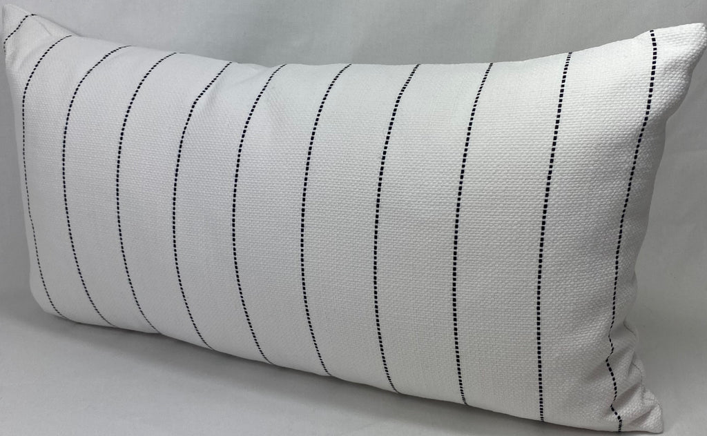 Luxury Outdoor Lumbar Pillow – 22" × 12" – Malibu White