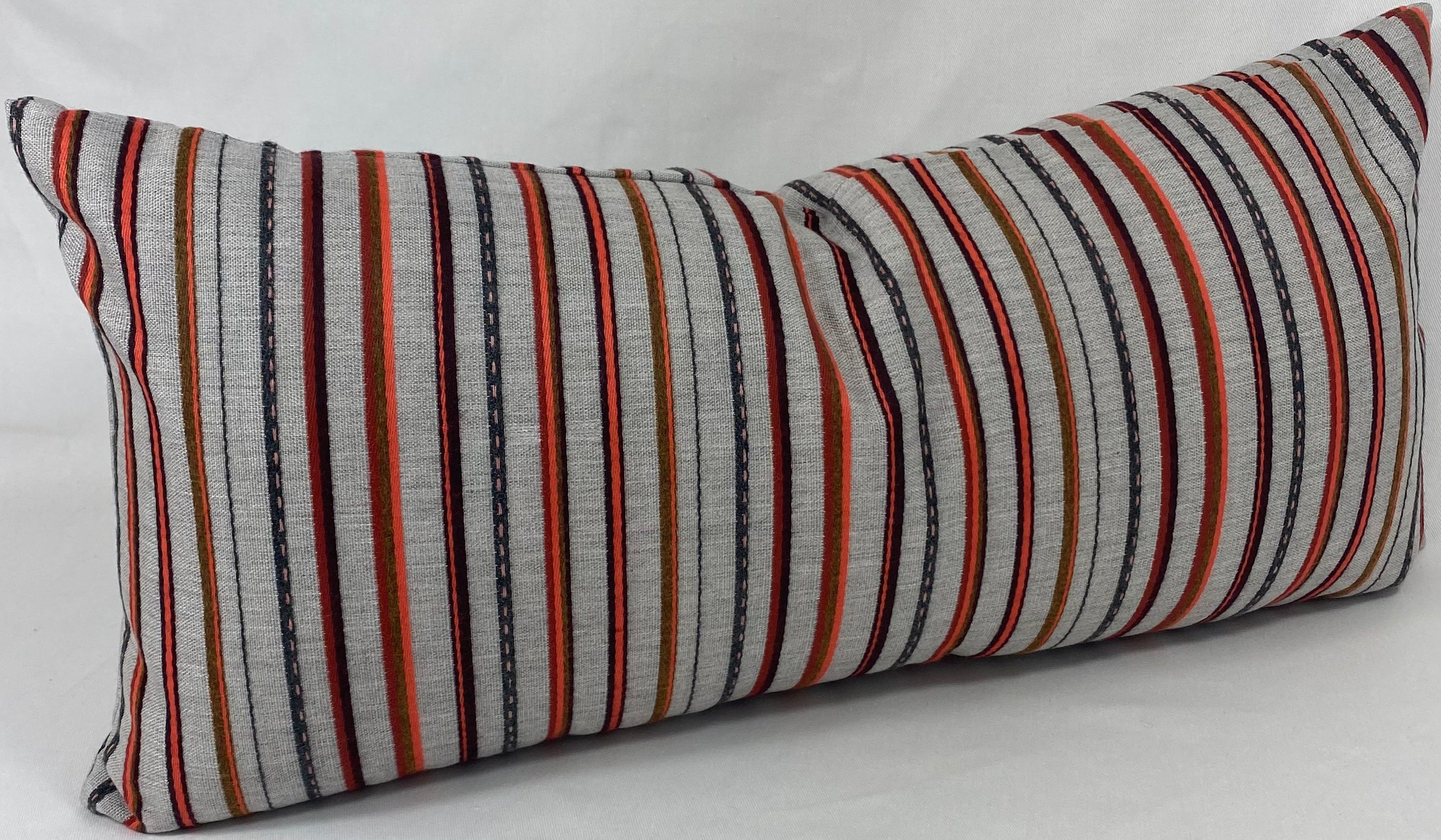 Luxury Outdoor Lumbar Pillow – 22" × 12" – Cullen Garnet