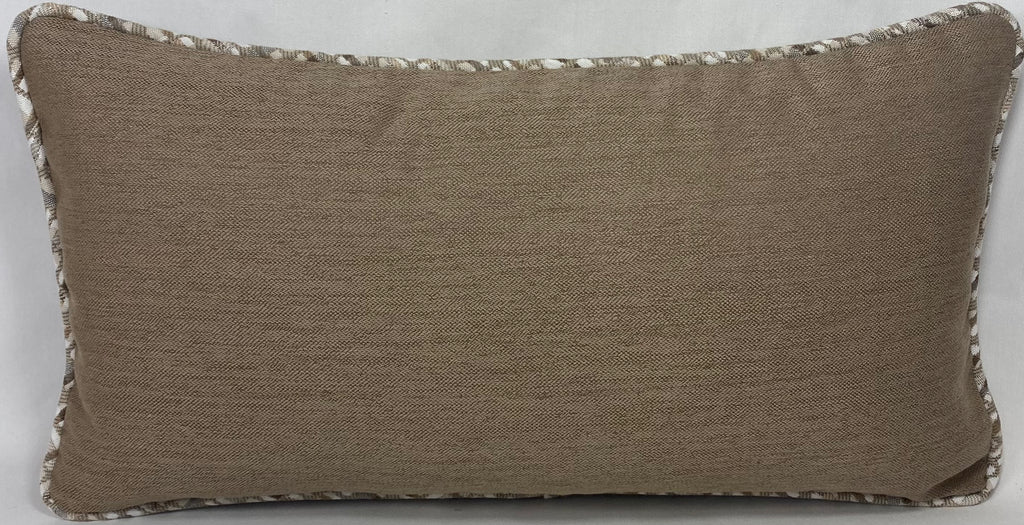 Luxury Outdoor Lumbar Pillow – 22" × 12" – Brighton Sand