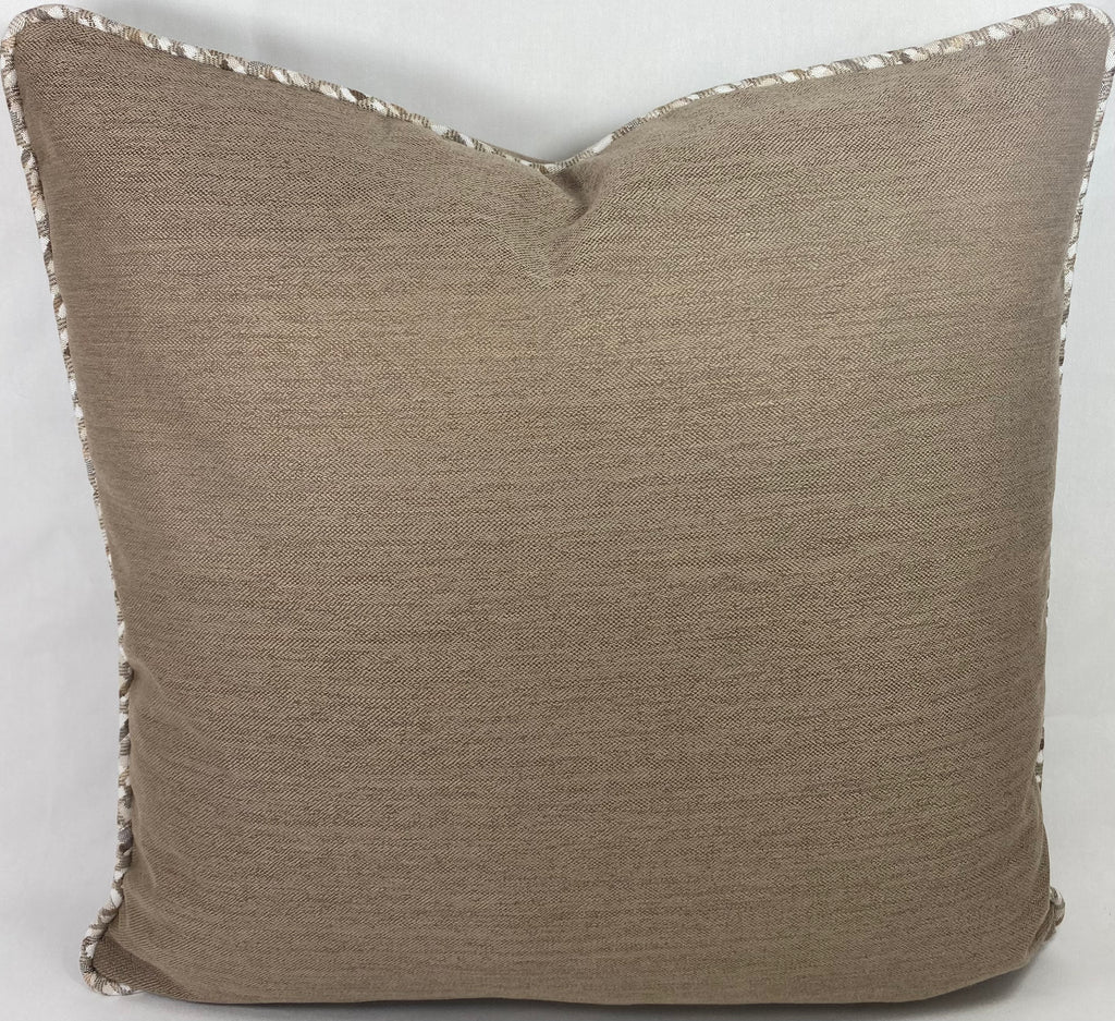 Luxury Outdoor Pillow – 22" × 22" – Brighton Sand