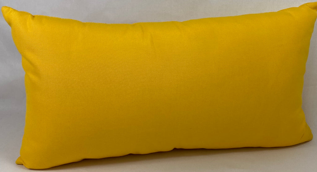 Luxury Outdoor Lumbar Pillow – 22" × 12" – Tangiers Sunshine