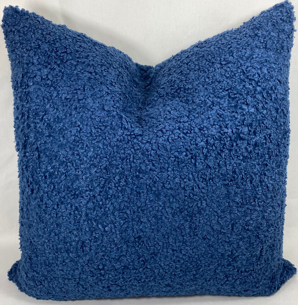 Luxury Pillow – 24" × 24" – Poodle Navy