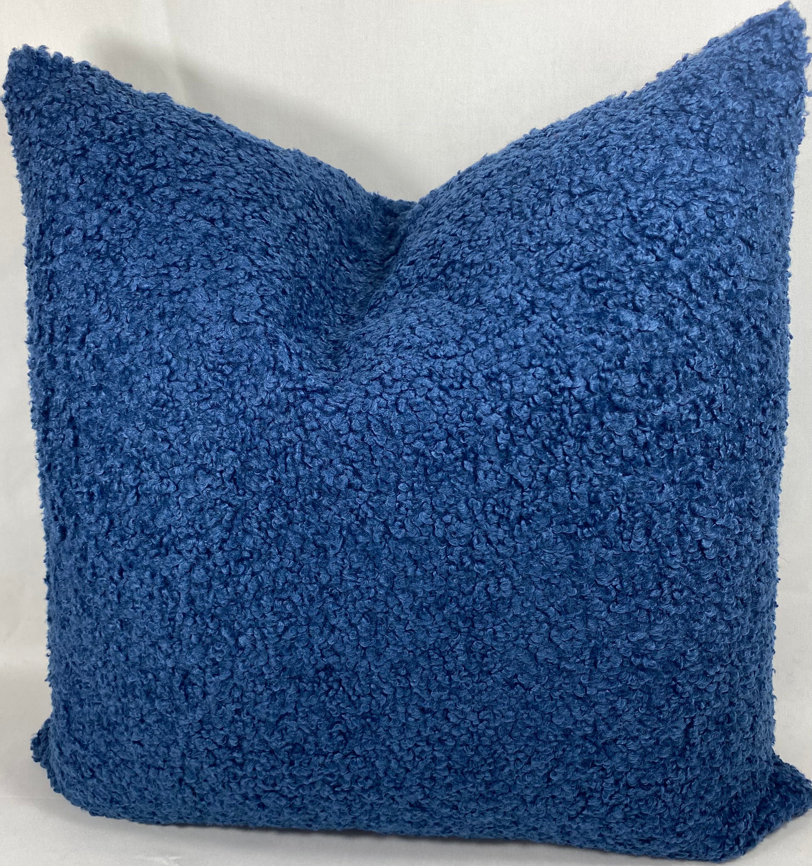 Luxury Pillow – 24" × 24" – Poodle Navy