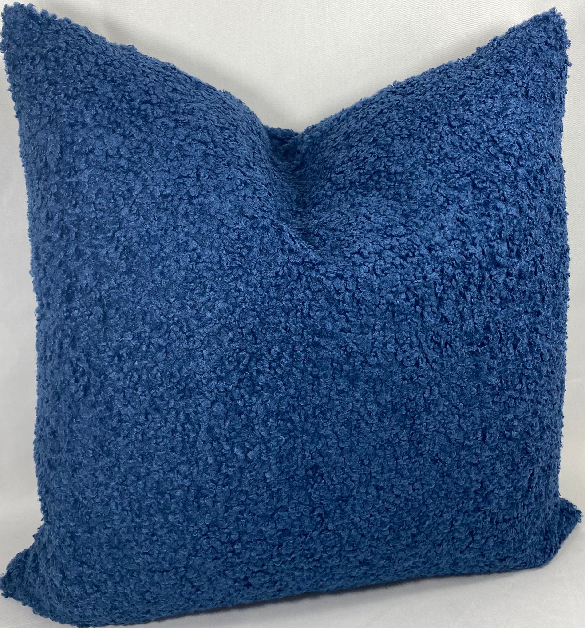 Luxury Pillow – 24" × 24" – Poodle Navy