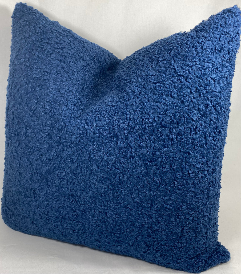 Luxury Pillow – 24" × 24" – Poodle Navy