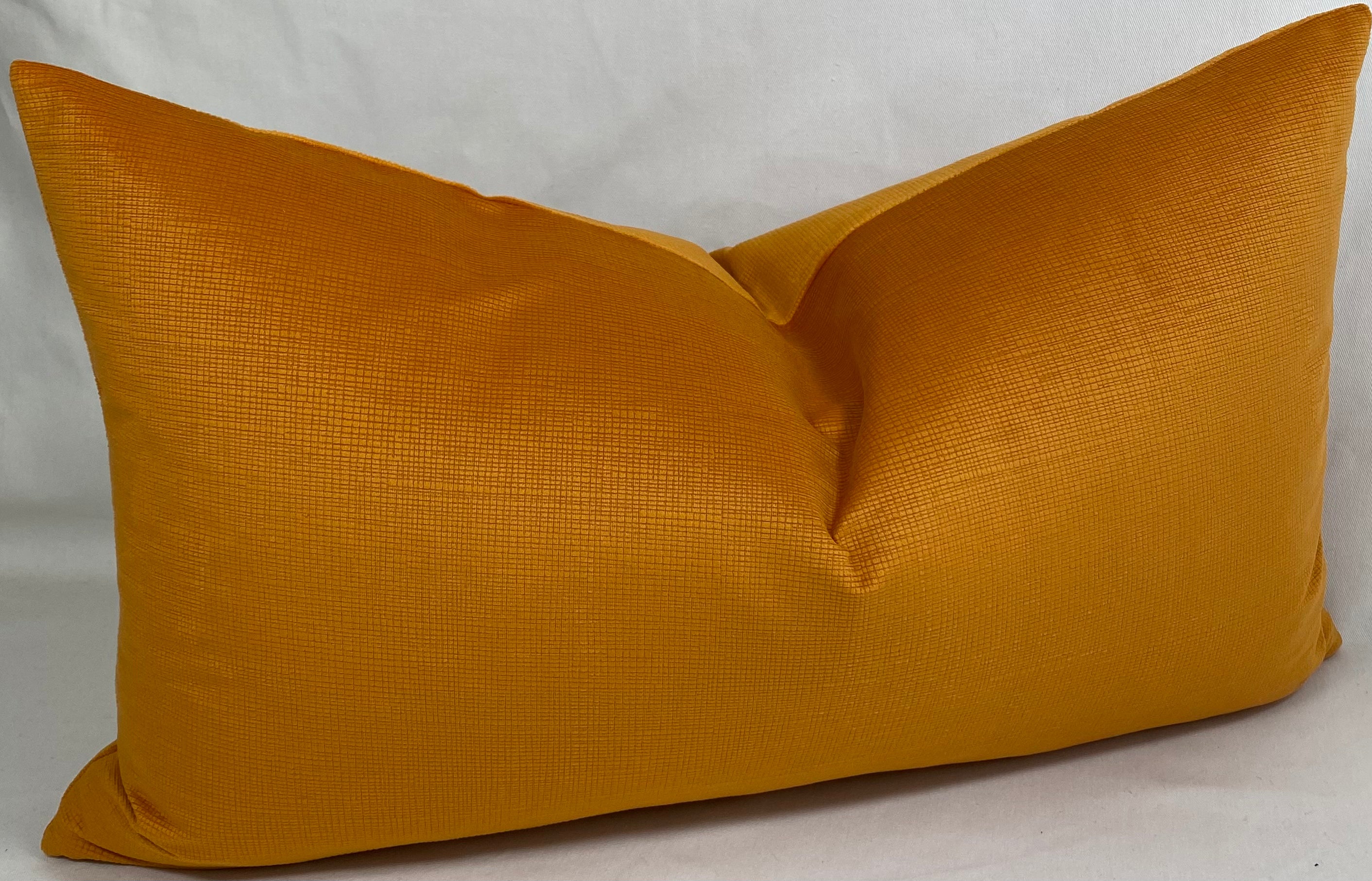 Luxury Lumbar Pillow – 24" × 14" – Naval Orange