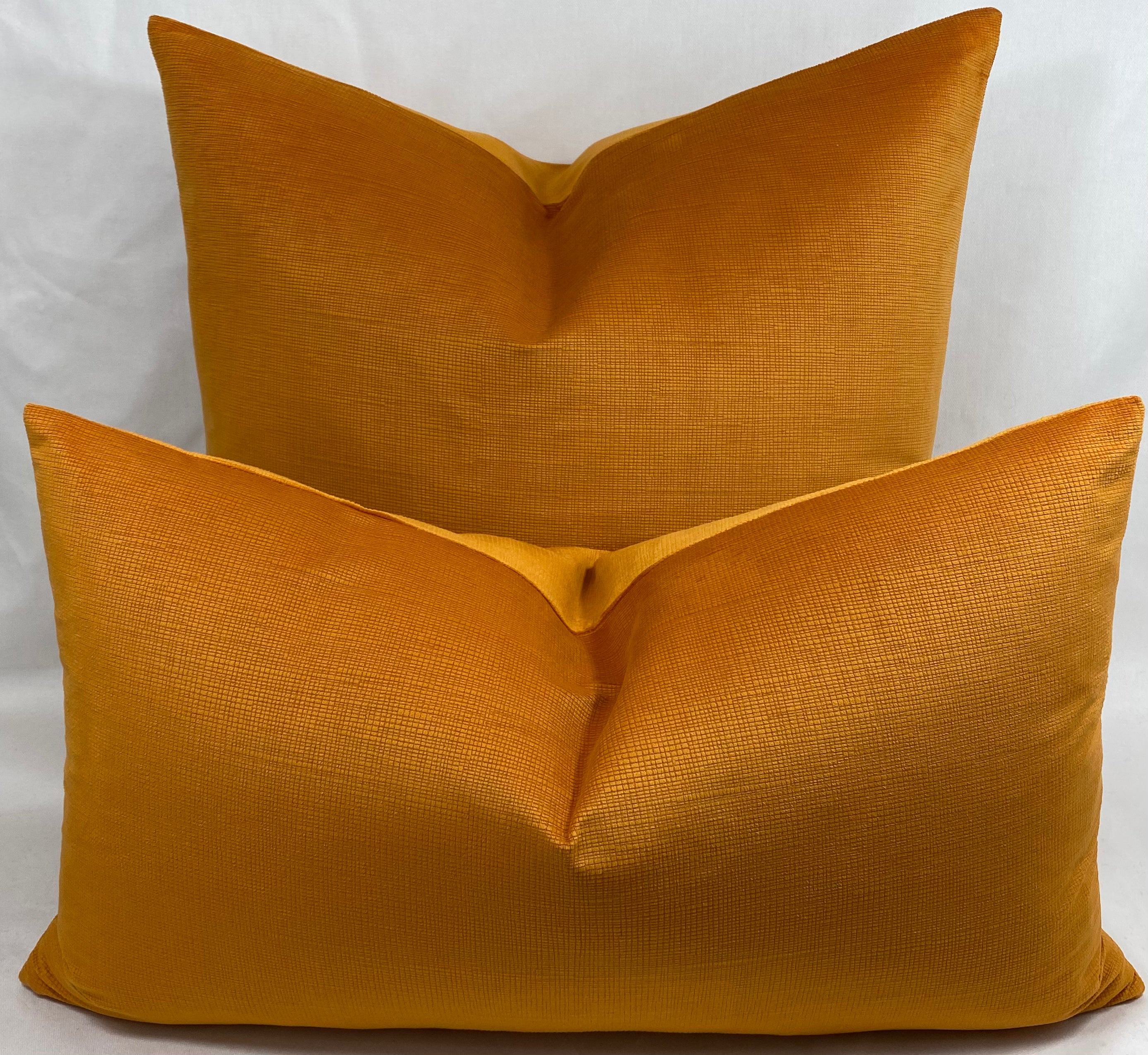 Luxury Lumbar Pillow – 24" × 14" – Naval Orange