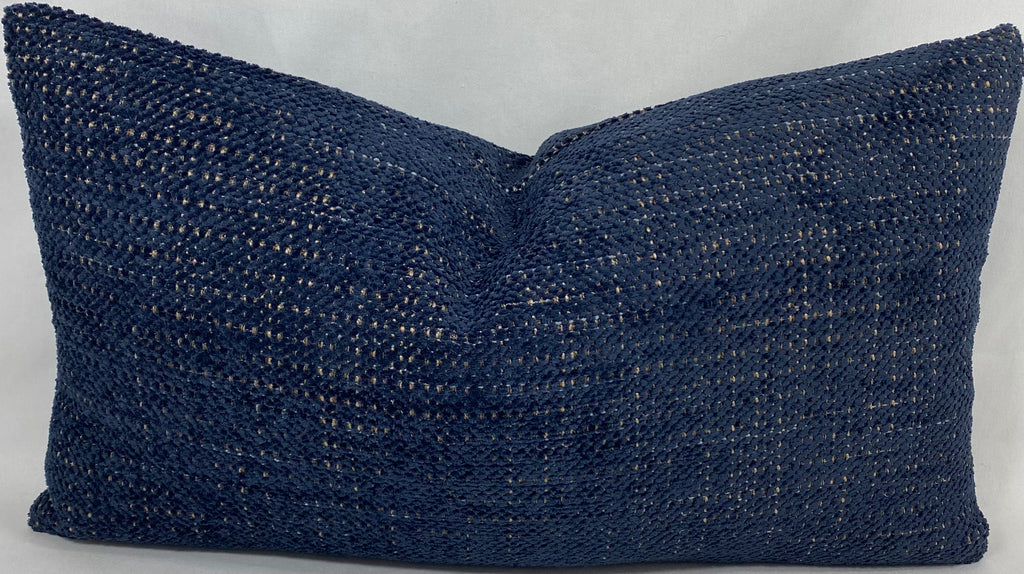 Luxury Lumbar Pillow – 24" × 14" – Midnight Brass