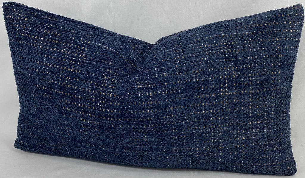 Luxury Lumbar Pillow – 24" × 14" – Midnight Brass