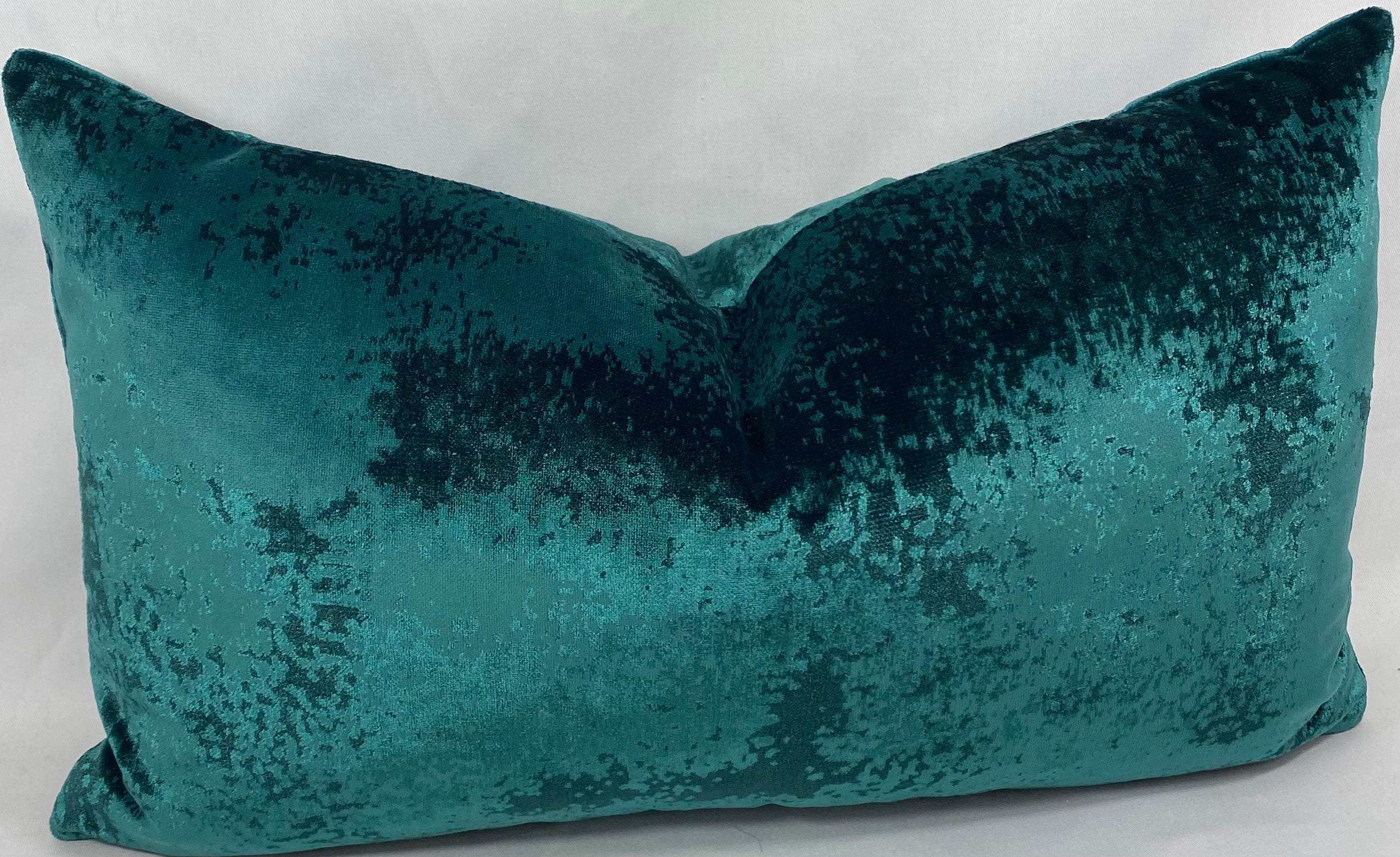 Luxury Lumbar Pillow – 24" × 14" – Grated Emerald