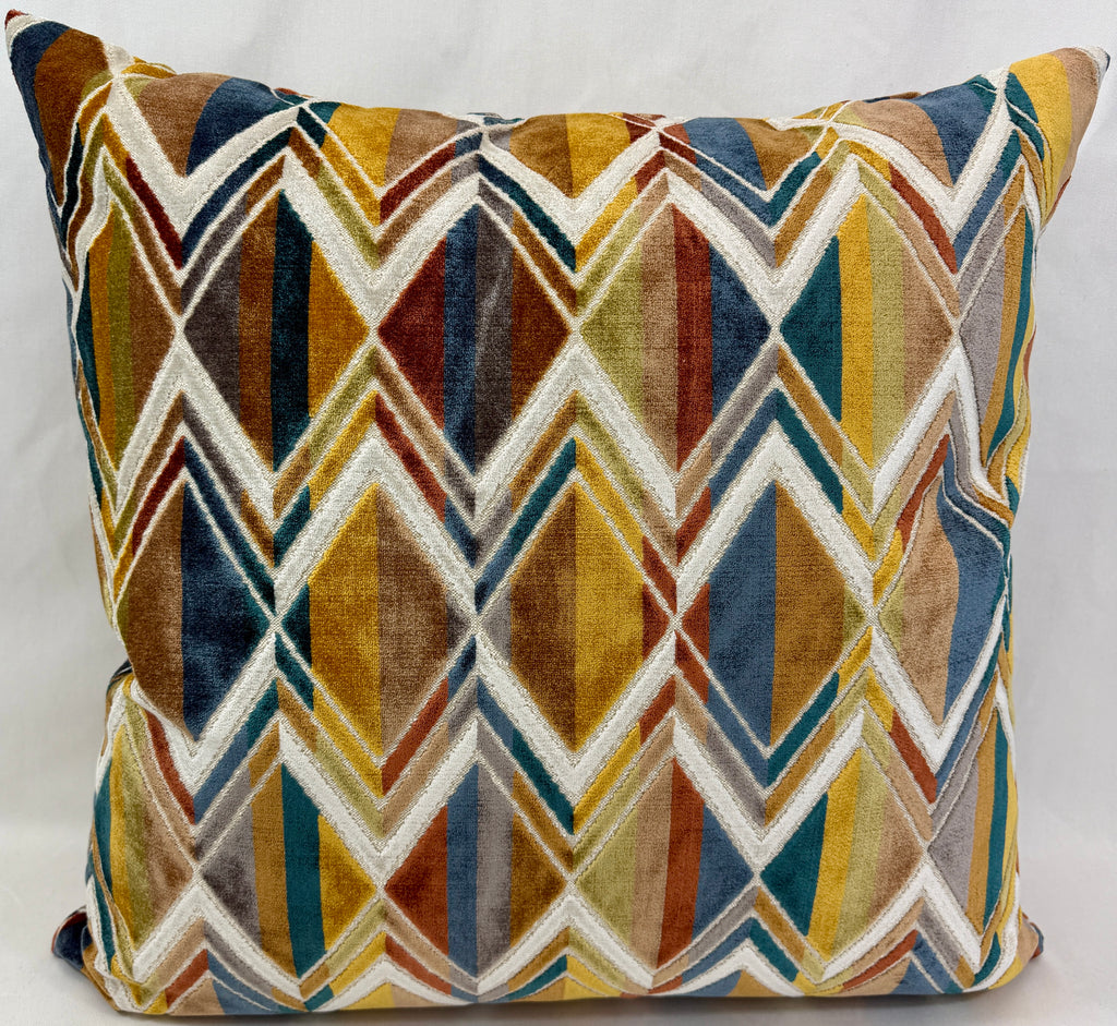 Facet Sunset – 24" × 24" Luxury Square Pillow