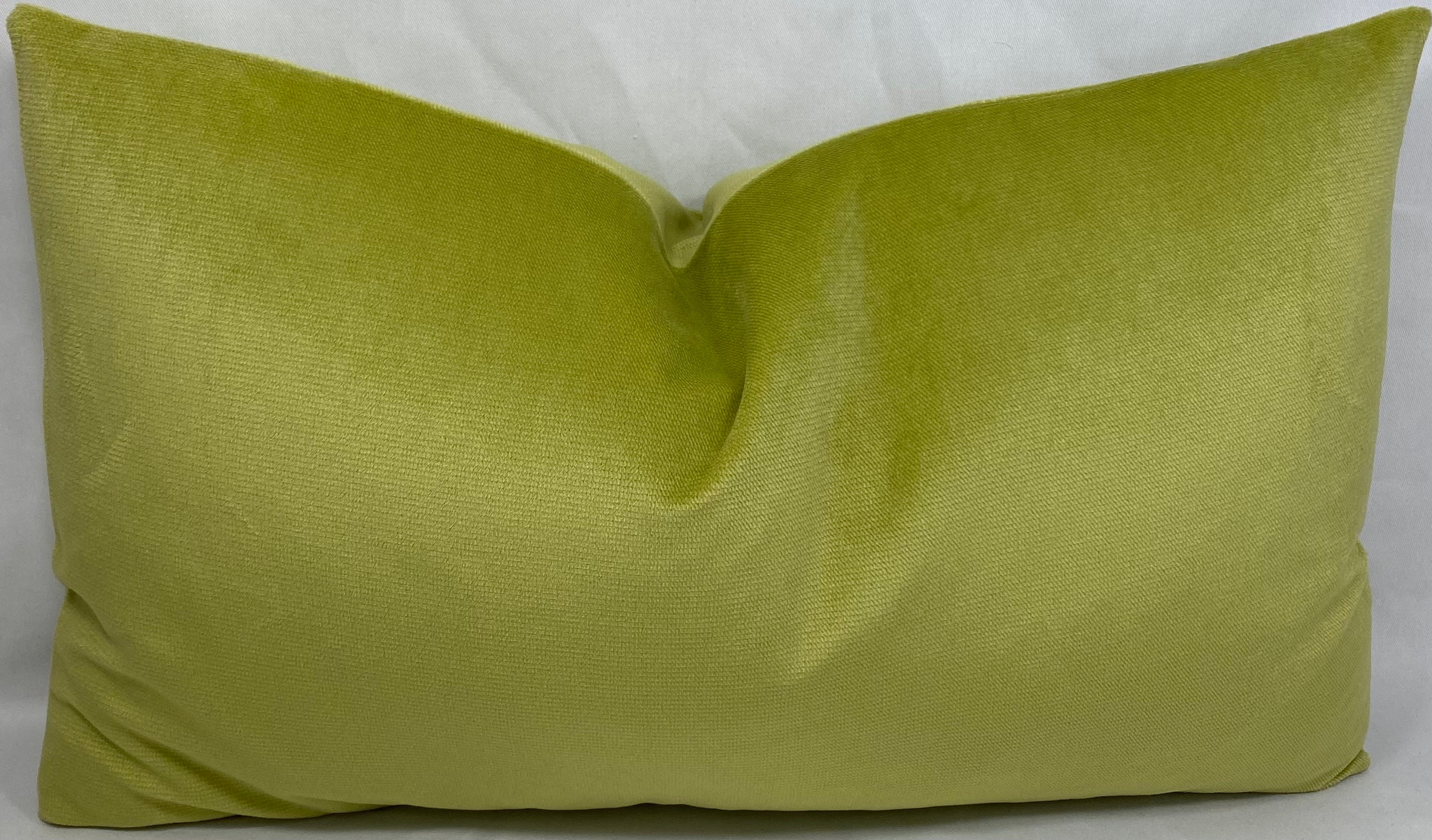 Luxury Lumbar Pillow – 24" × 14" – Belvedere Lime