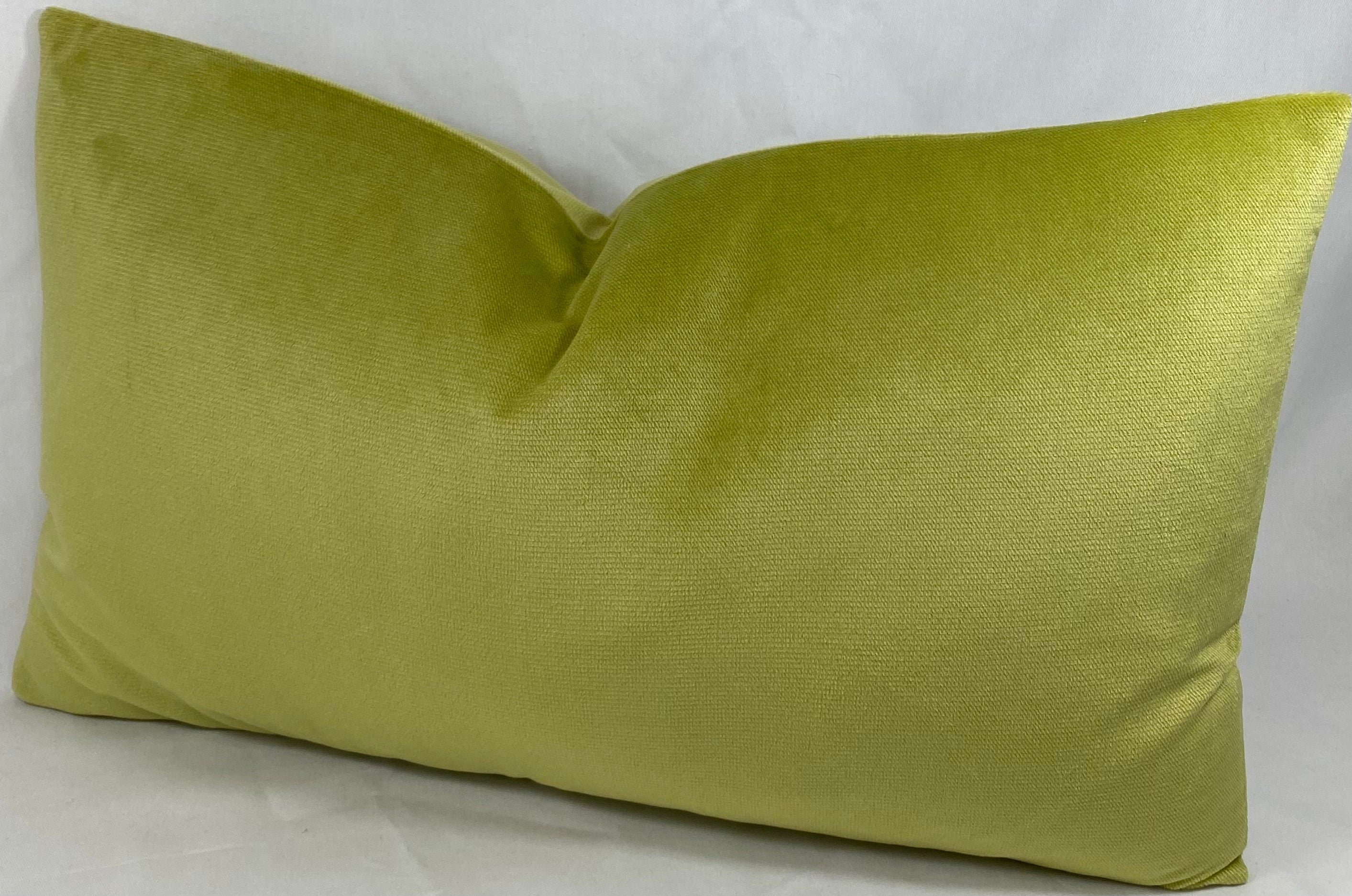 Luxury Lumbar Pillow – 24" × 14" – Belvedere Lime