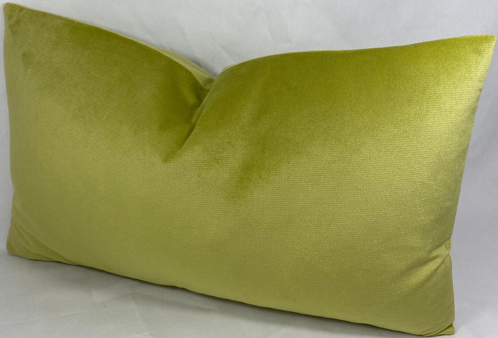 Luxury Lumbar Pillow – 24" × 14" – Belvedere Lime