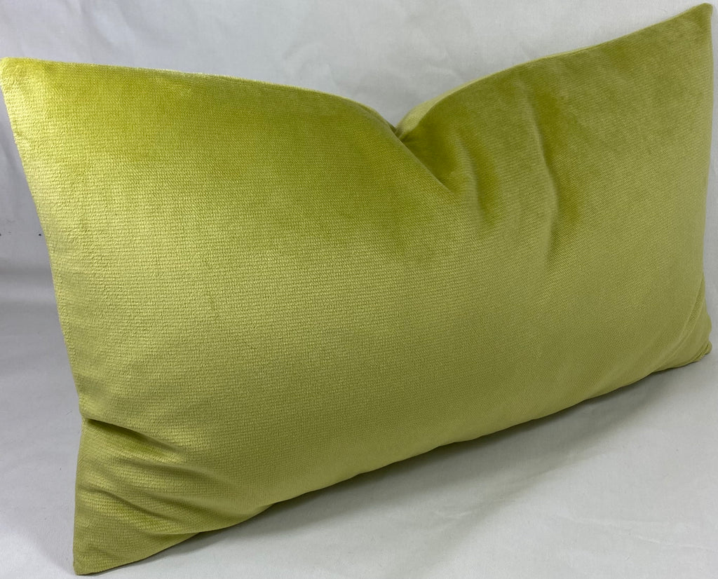 Luxury Lumbar Pillow – 24" × 14" – Belvedere Lime