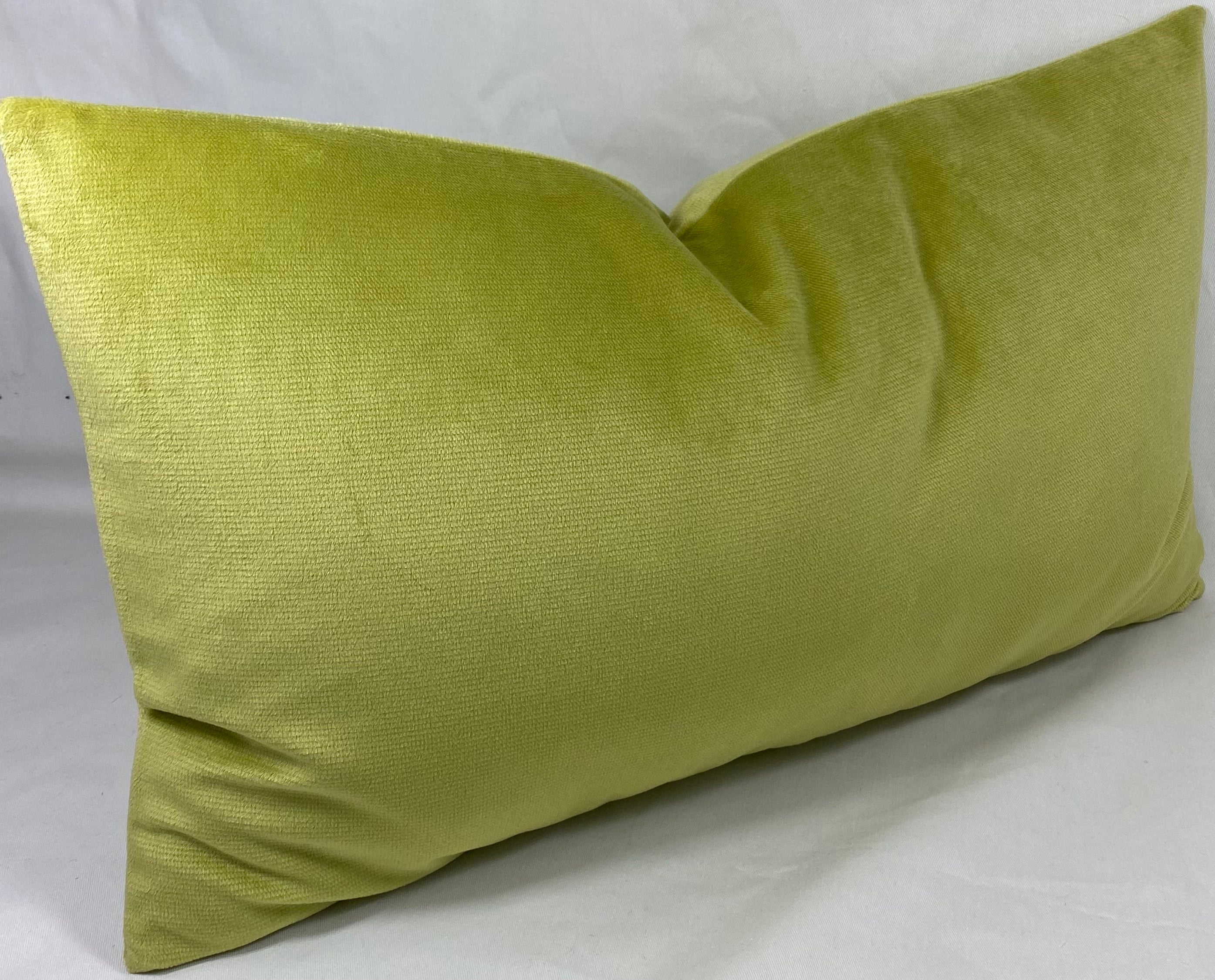 Luxury Lumbar Pillow – 24" × 14" – Belvedere Lime