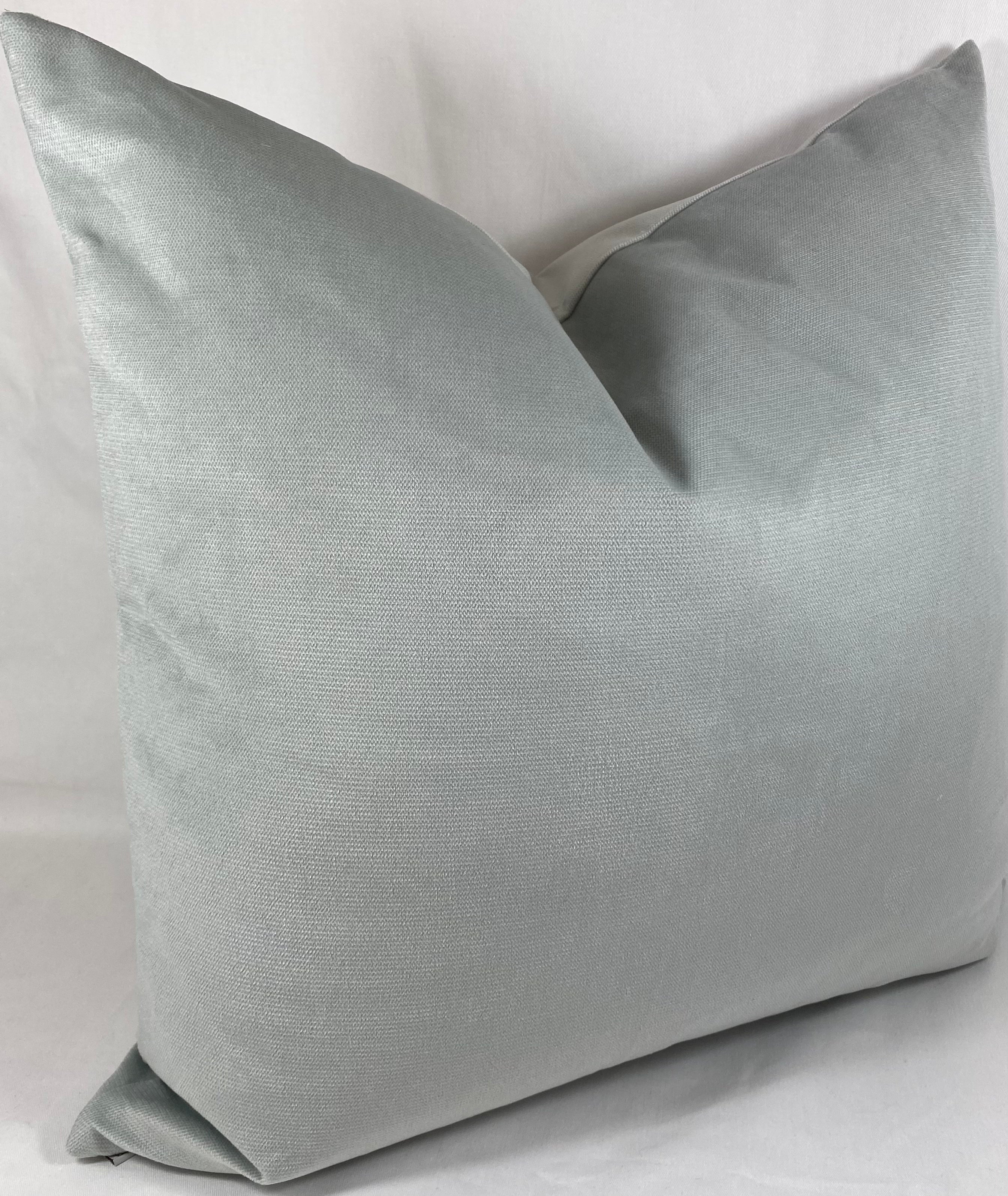 Luxury Pillow – 24" × 24" – Belvedere Glacier | Blue Velvet – Kim ...