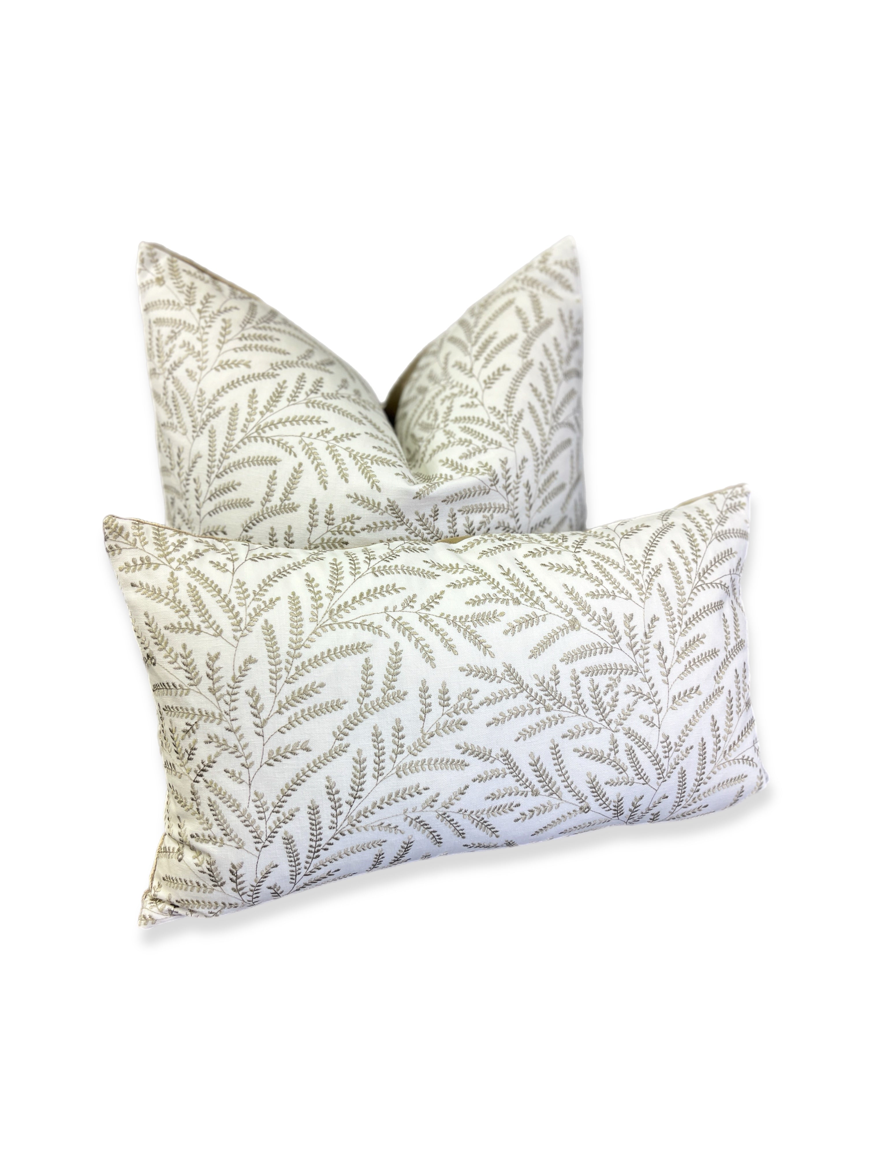 Luxury Lumbar Pillow - 24” x 14” - Fern-Taupe
