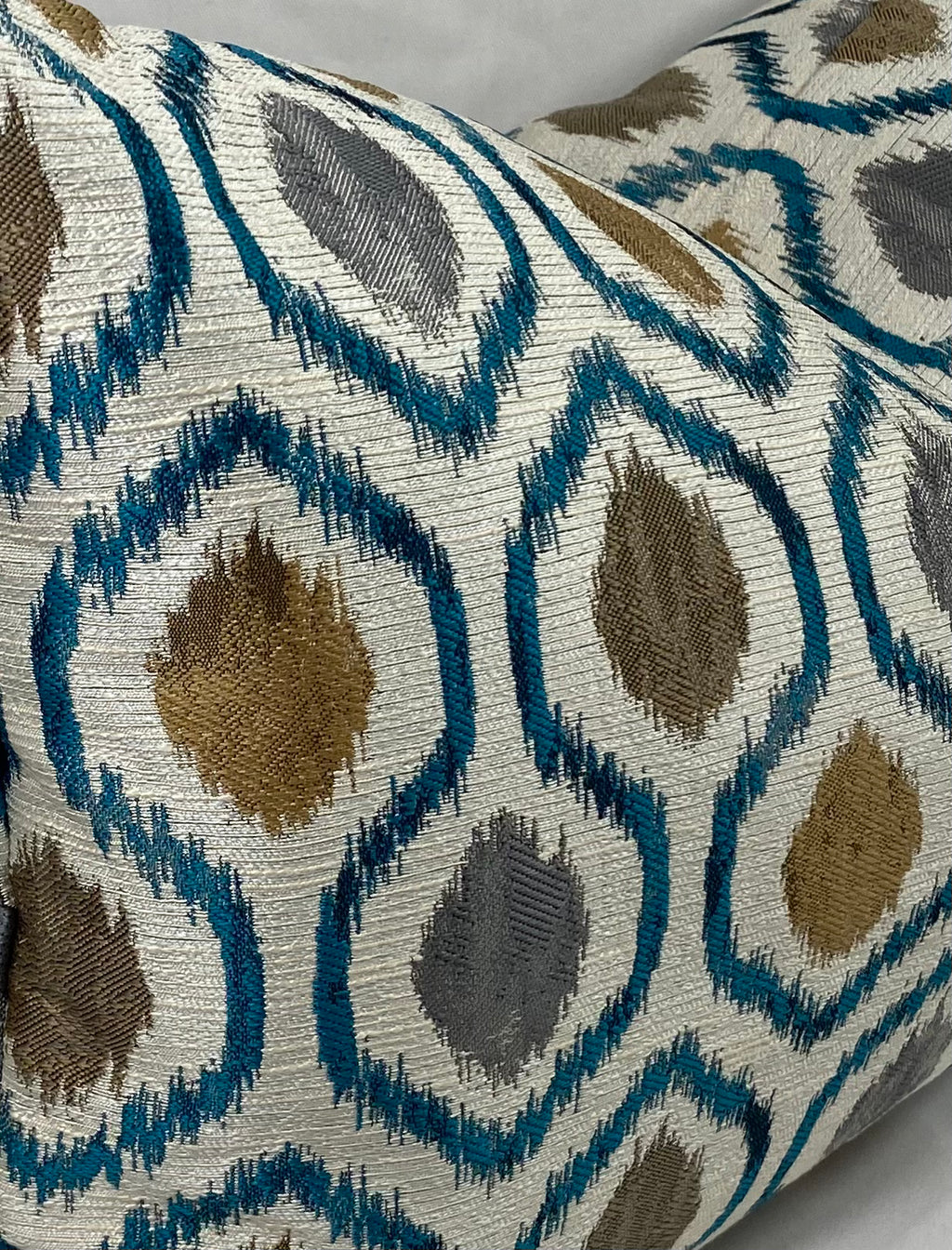 Luxury Lumbar Pillow – 24" × 14" – Brandon Turquoise