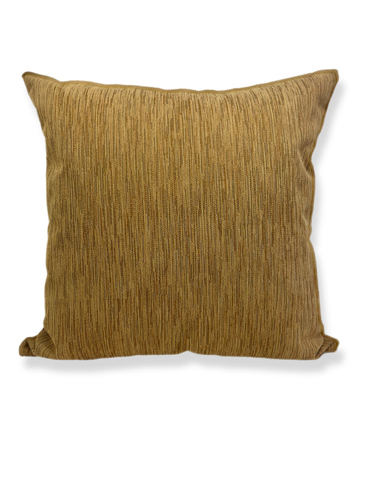 Luxury Pillow - 24" x 24" - Garden Sand-Luxurious deep golden fabric with stitches of nutmeg throughout