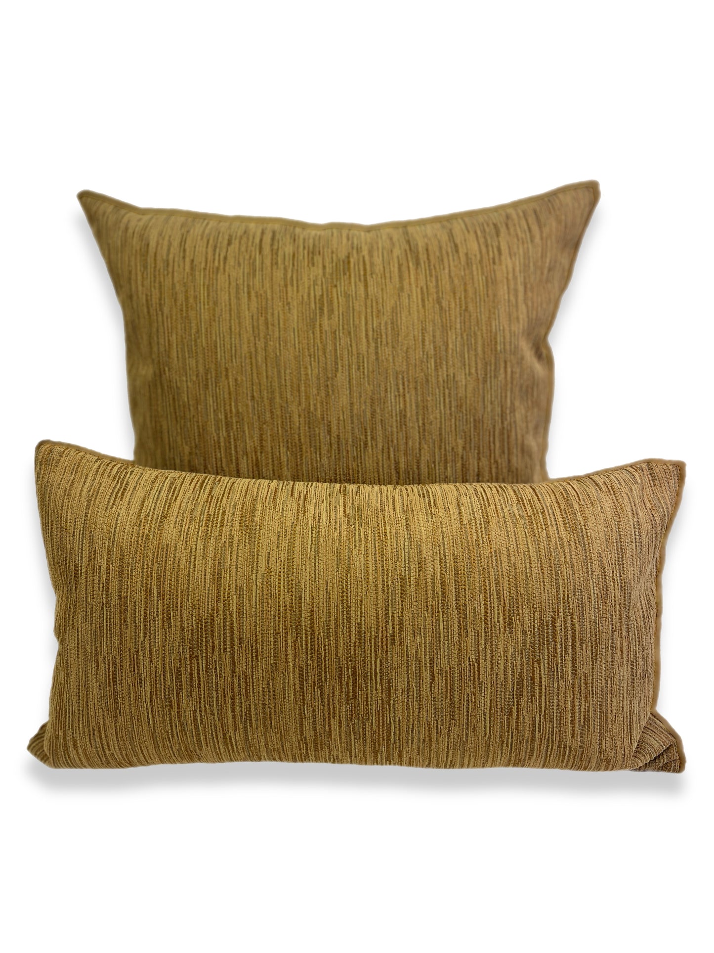 Luxury Lumbar Pillow - 24" x 14" - Garden Sand Lumbar-Luxurious deep golden fabric with stitches of nutmeg throughout