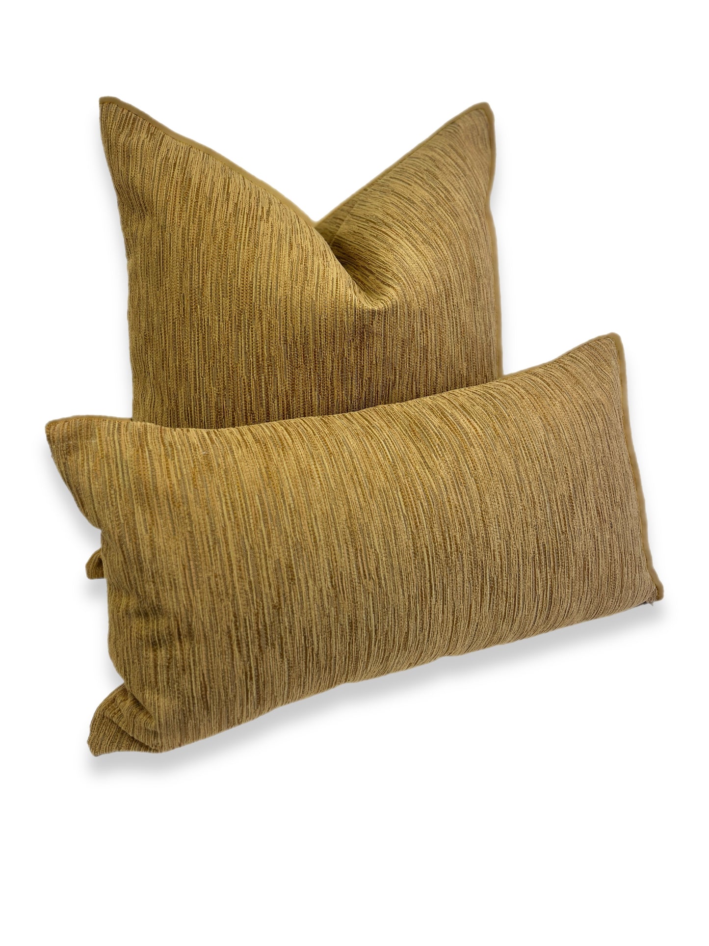 Luxury Pillow - 24" x 24" - Garden Sand-Luxurious deep golden fabric with stitches of nutmeg throughout