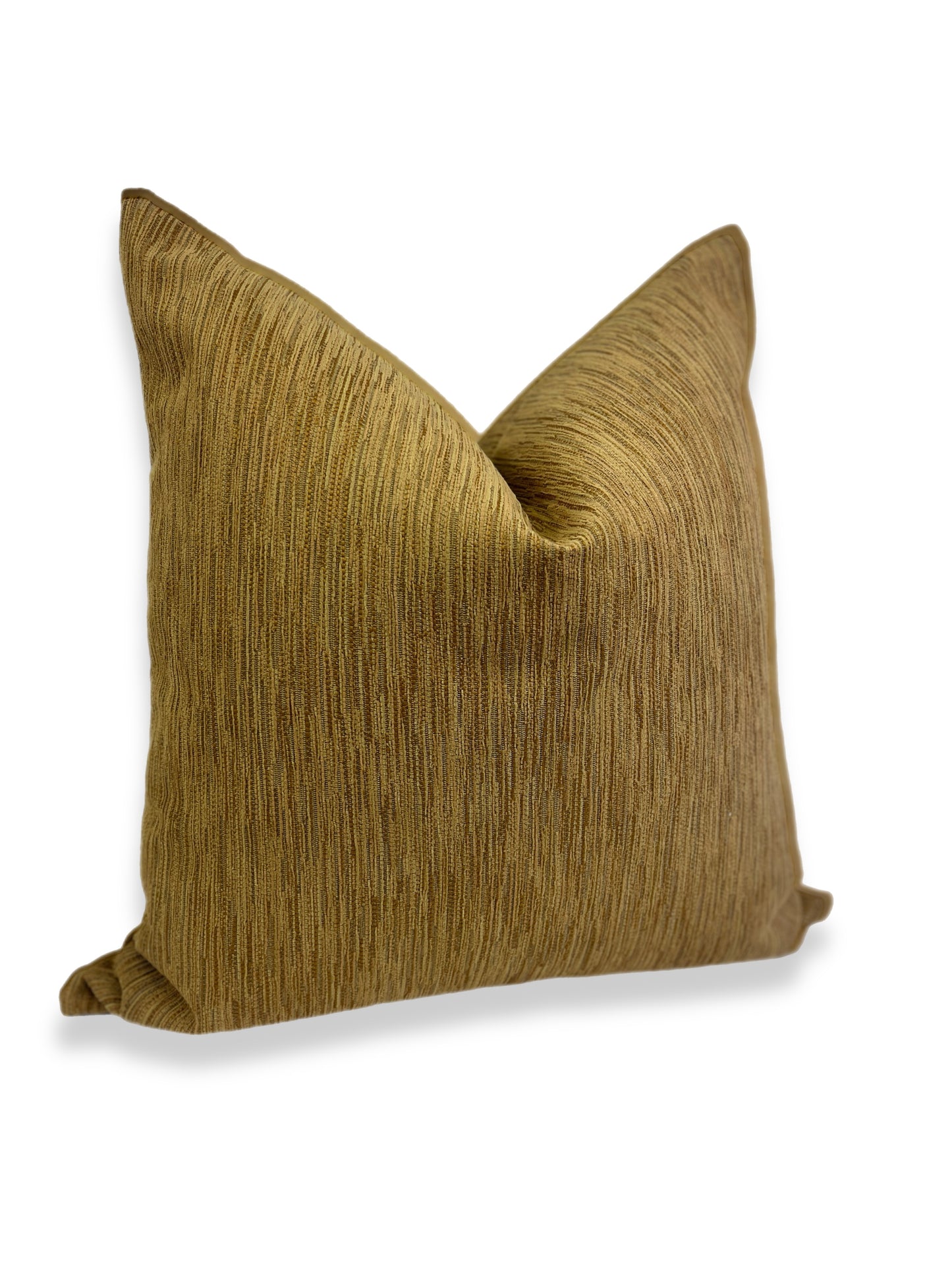 Luxury Pillow - 24" x 24" - Garden Sand-Luxurious deep golden fabric with stitches of nutmeg throughout