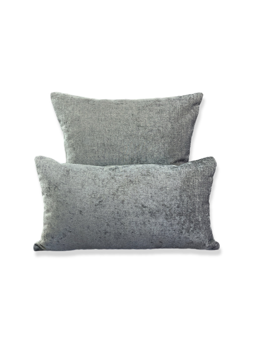 Luxury Pillow - 24" x 24" - Steel Gray Luscious Tightly Woven Fabric In A Steel Like Gray