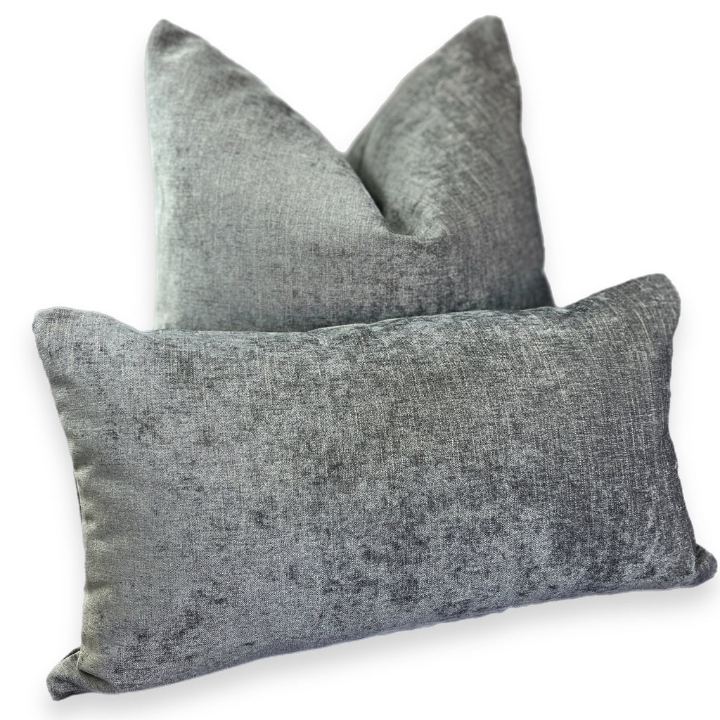 Luxury Pillow – 24" × 24" – Steel Gray | Tightly Woven – Kim Melrose ...
