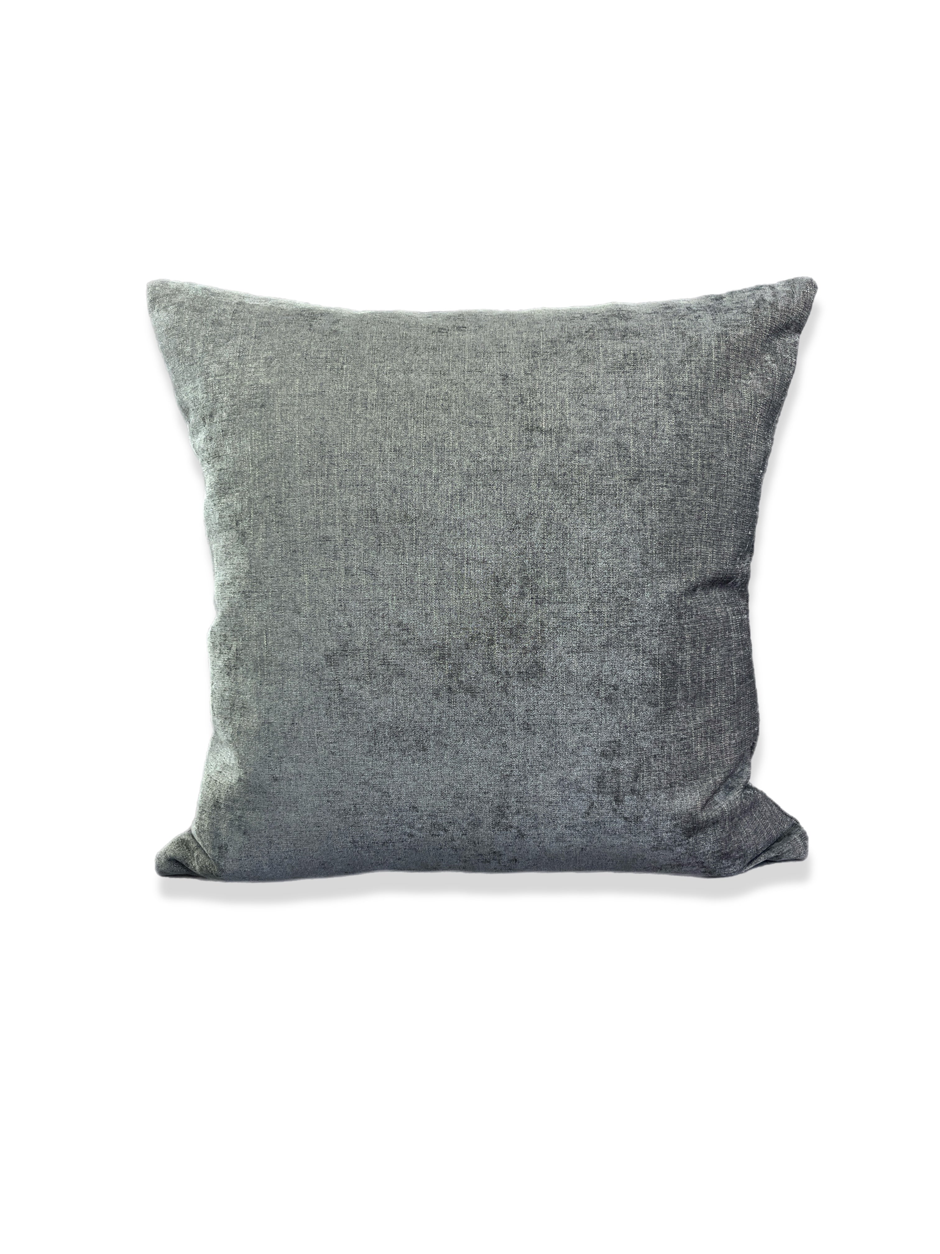 Luxury Pillow - 24" x 24" - Steel Gray Luscious Tightly Woven Fabric In A Steel Like Gray