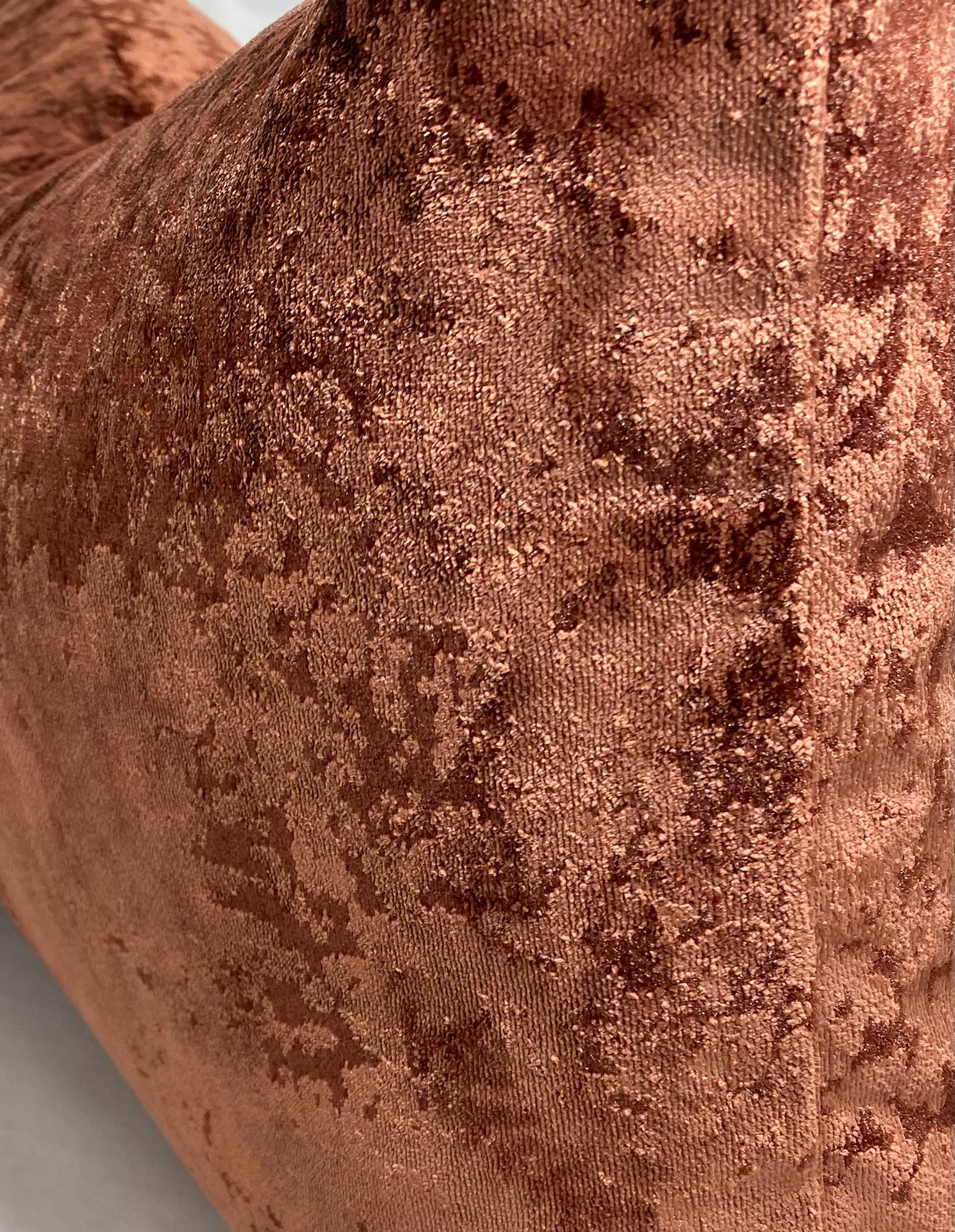 Luxury Lumbar Pillow – 24" × 14" – Grated Copper Coin