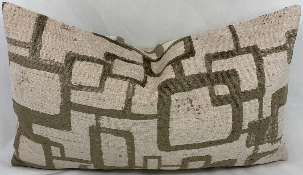 Luxury Lumbar Pillow – 24" × 14" – Patina Taupe