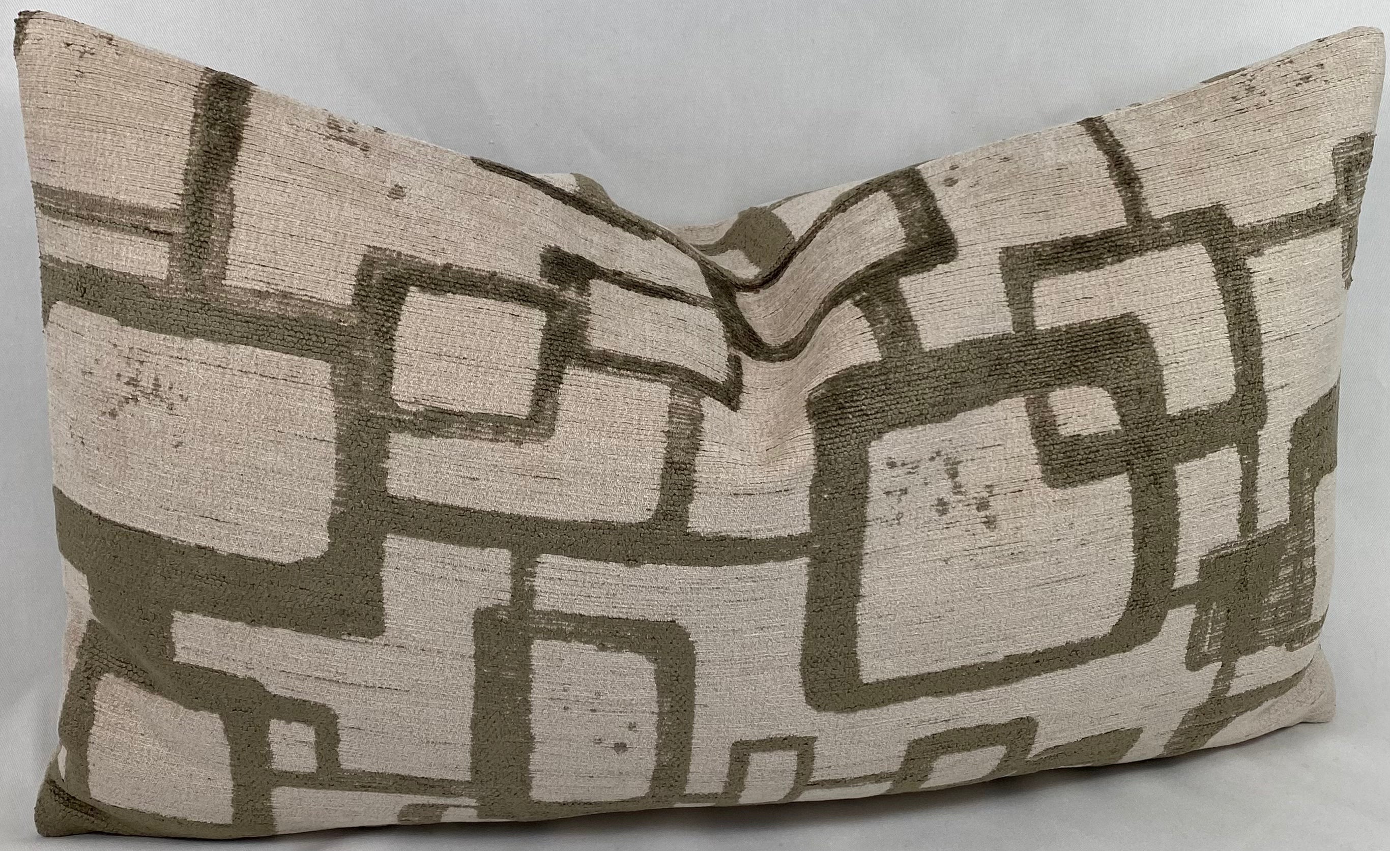 Luxury Lumbar Pillow – 24" × 14" – Patina Taupe