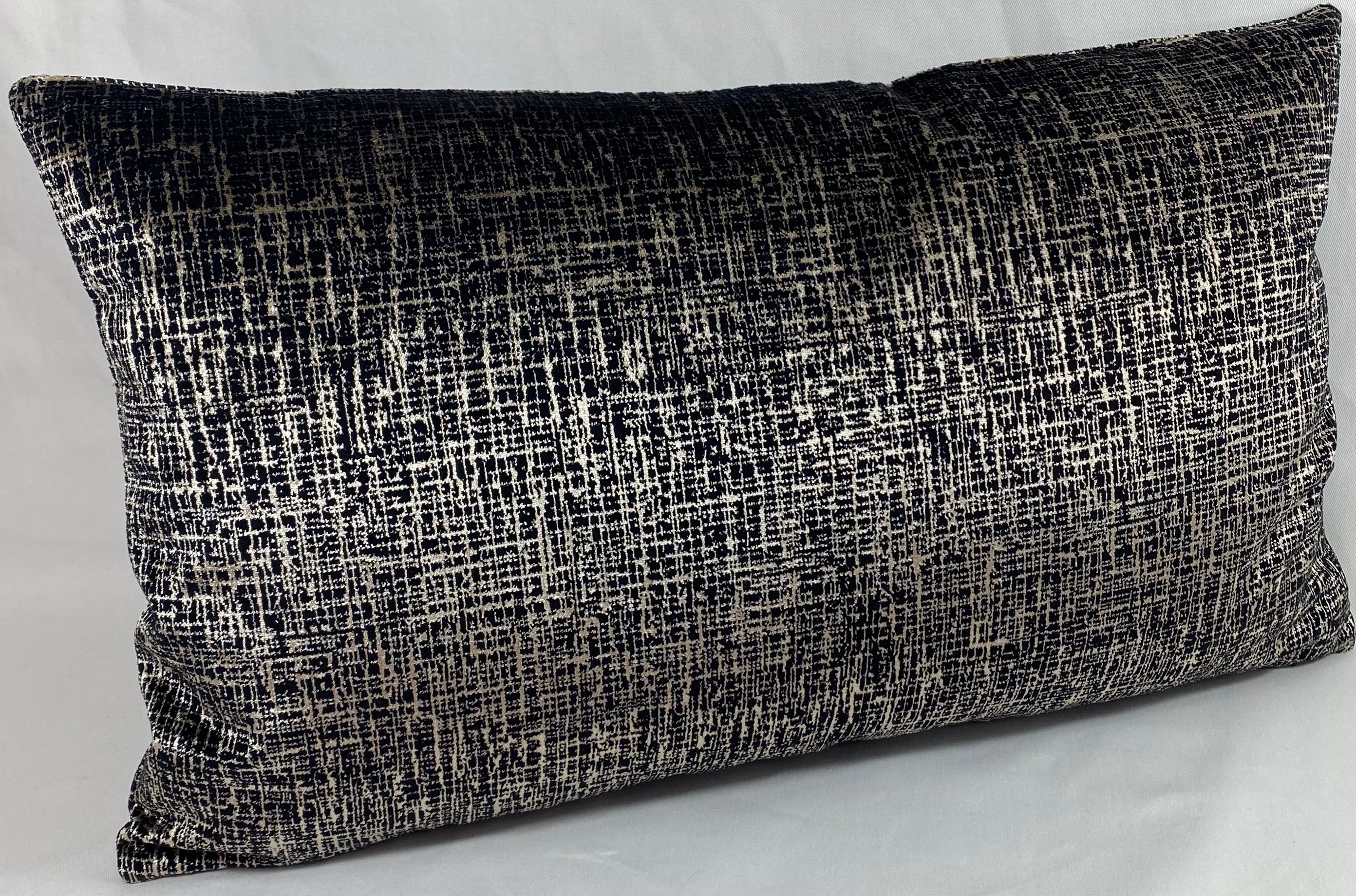 Luxury Lumbar Pillow – 24" × 14" – Bristol Black