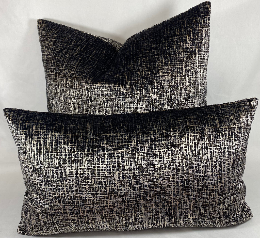 Luxury Lumbar Pillow – 24" × 14" – Bristol Black